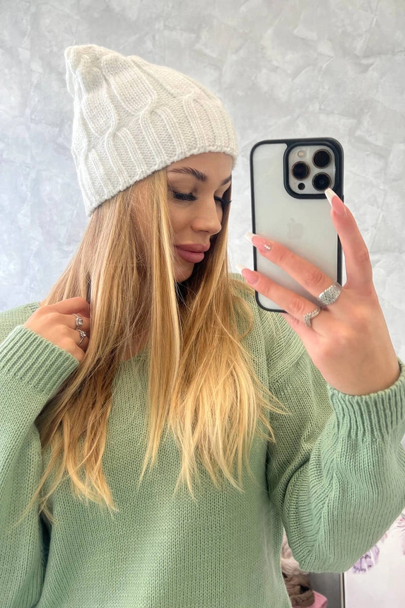 Fleecemütze Iwona K221 weiß