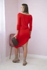 Asymmetric dress, 3/4 sleeve red