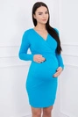 Tailliertes Kleid mit Unterbrustausschnitt türkis