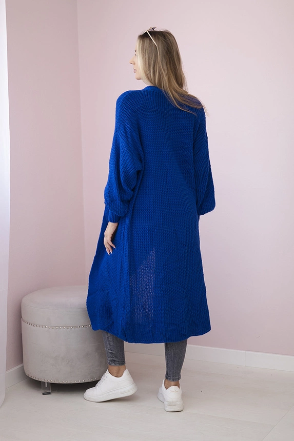 Pullover lange Strickjacke kornblumenblau