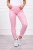 Kalhoty z džínoviny světle růžové barvy