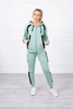 Sports set with stripes dark mint