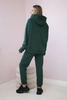 Insulated cotton set, sweatshirt with embroidery + pants green