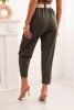 Summer Punto pants with a fastening at the ankles dark khaki
