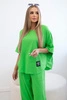 Cotton set blouse + trousers light green