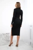 Ribbed Set Blouse + Skirt black