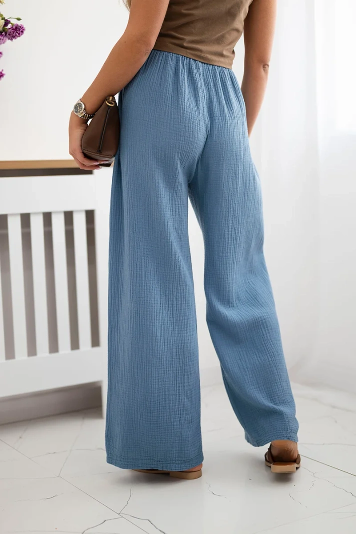 Musselin-Hose mit weitem Bein Denim
