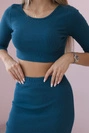 Set aus Bluse und Rock marineblau