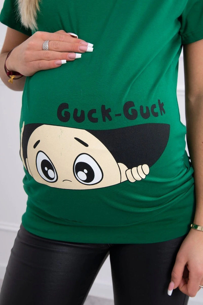Těhotenská halenka Guck green