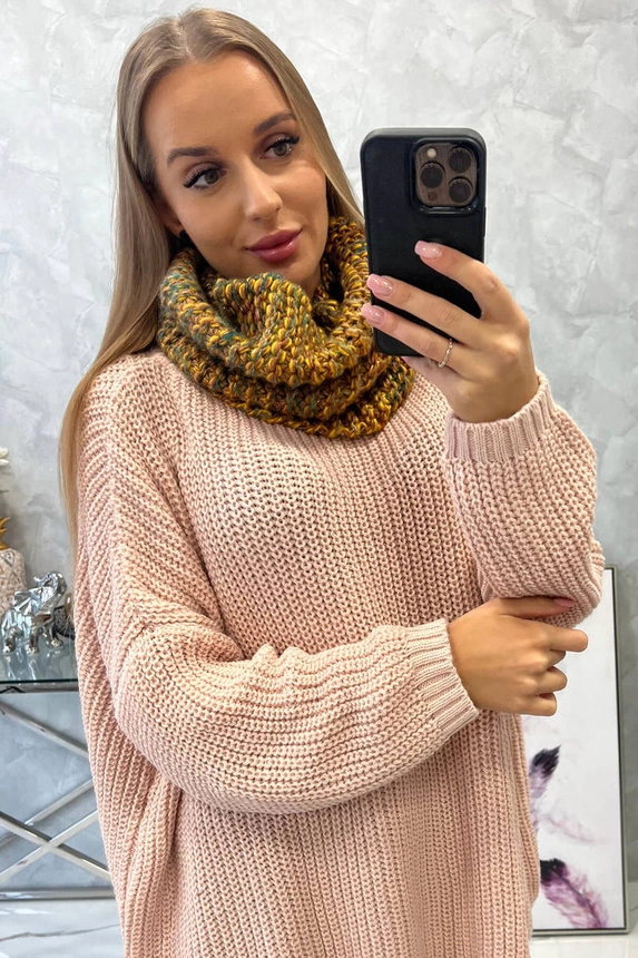 KN16 Senfgelber Snood für Frauen