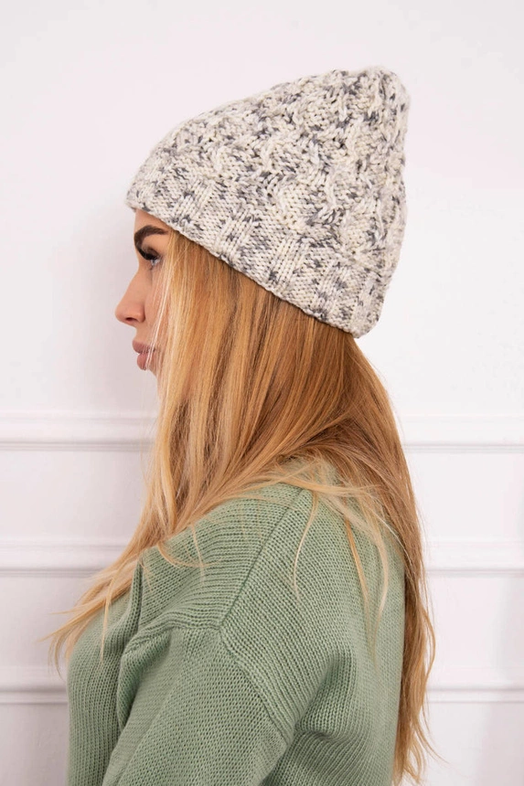 Women's cap Eliza K205 ecru+gray