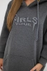 Isoliertes Sweatshirt mit gesticktem Schriftzug in Übergröße in Graphit