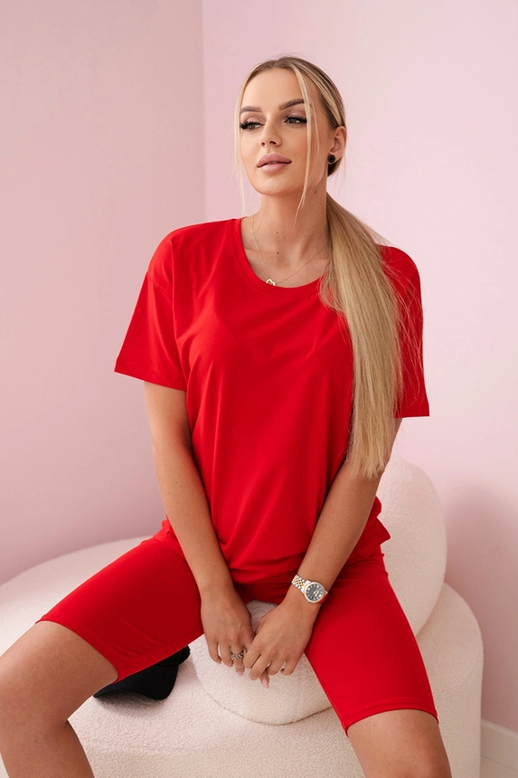 Top+Leggings Set rot