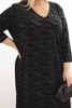 Plus Size women's georgette dress with a V-neck black