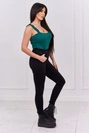 Body blouse on shoulder straps green