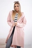 Cardigan with print oversize dark powdered pink