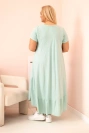 Moteriška Plus Size viskozinė suknelė su abstrakčiu raštu juoda