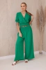 Комплект брюк из двух частей, блузка зеленый