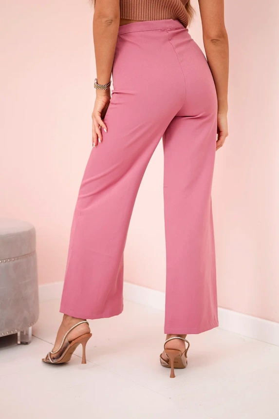 Hose mit weitem Bein, dunkelrosa