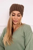 Cap with fleece Paulina K227 mocca