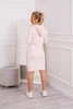 Kleid mit Kapuze und Taschen puderrosa