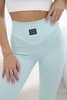 Legginsy prążkowane miętowe