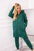 Insulated set with a long sweatshirt green