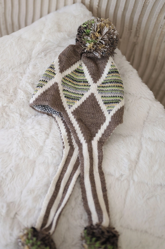 Moteriški ausinukai Eunika K322 cappuccino+ecru