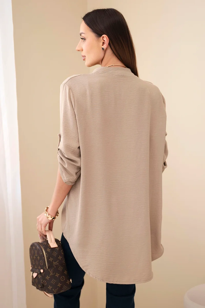 Bluse mit längerem Rücken fango