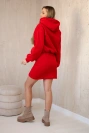 Isoliertes Kleid mit Umschlagboden rot