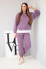 Damen-Set aus butterweichem Material mit lockerer Bluse und Jogginghose lila
