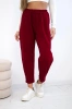 Punto Milano Winter trousers with pockets burgundy