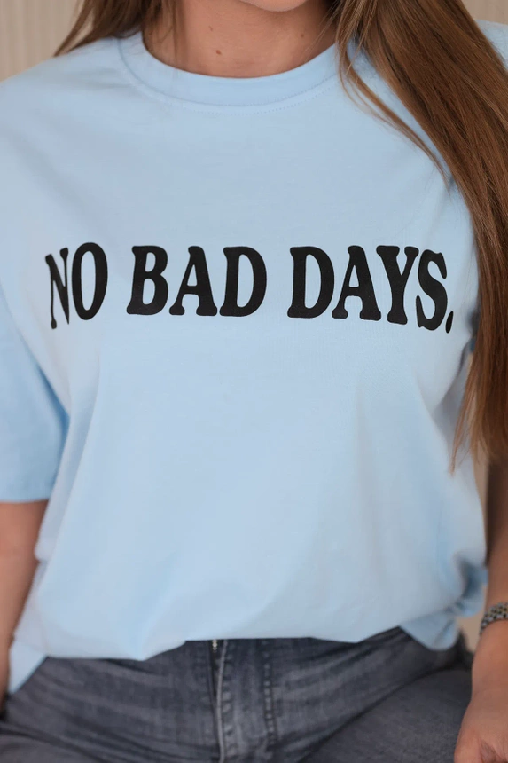 Bavlnená blúzka No Bad Days modrý