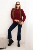 Sweter damski z miękkiego moheru bordowy
