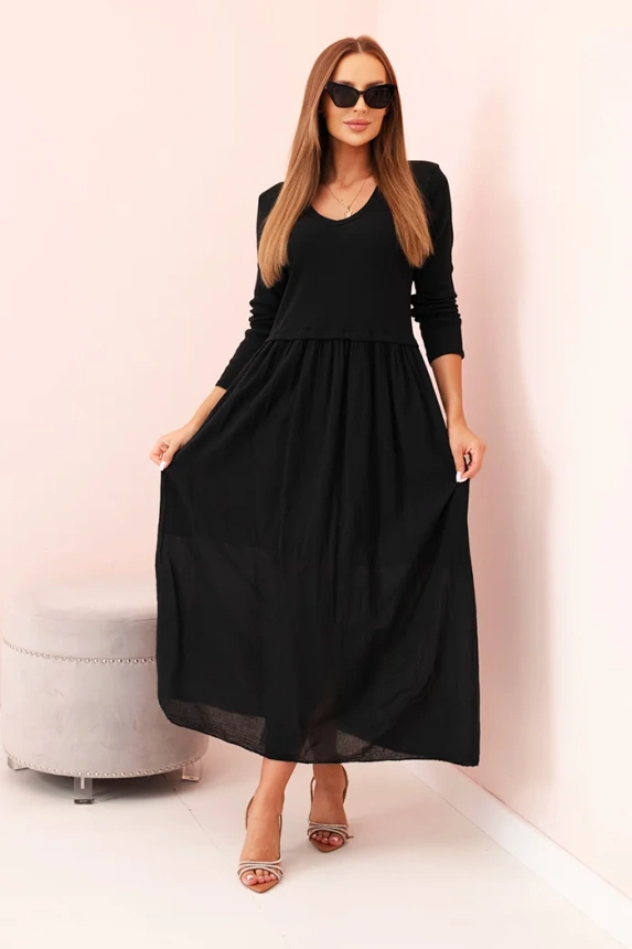 Long strap dress plum