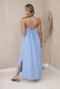 Long dress with straps blue