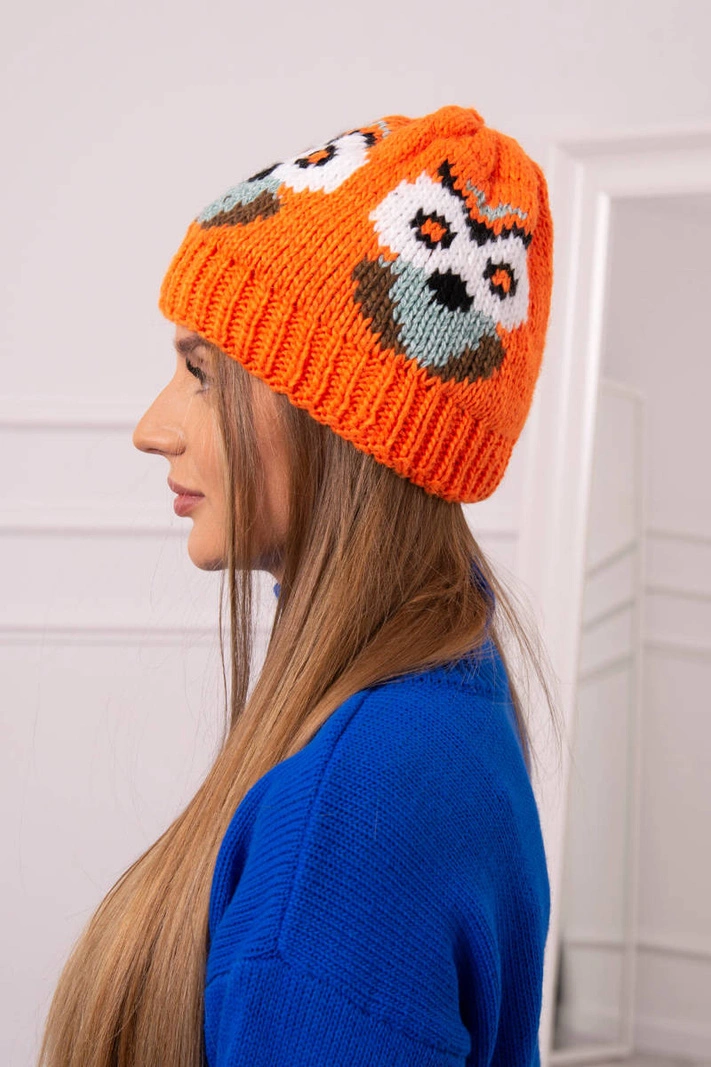 Dámská čepice Ofelia K349 oranžová