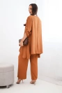 Set Bluse + Hose mit Anhänger karamellfarben