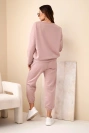 Viskose-Set Sweatshirt + Hose dunkelrosa