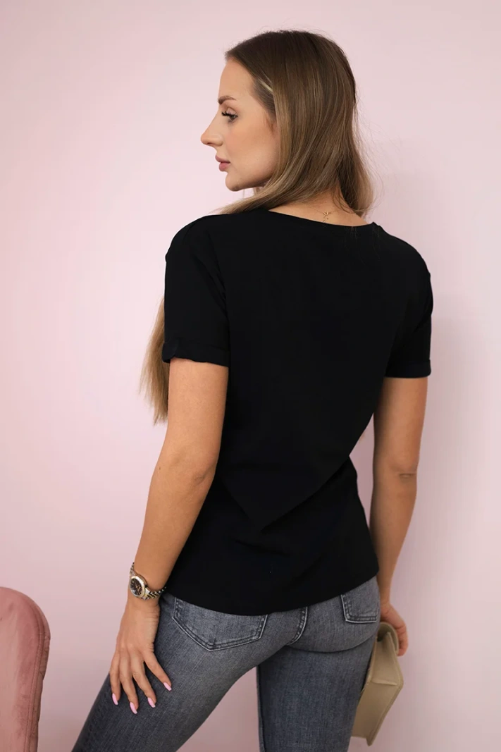 Bluzka z nadrukiem Perfect czarna