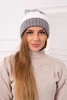 Cap with fleece Bojana K265 grey+white