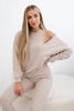 3-piece set sweatshirt + top + leggings light beige