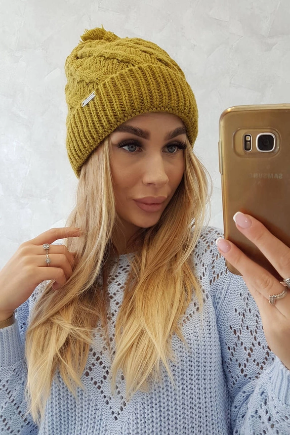 Čapica s fleece Wanda K281 kiwi