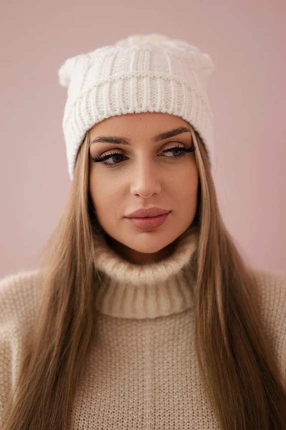 Cap with fleece Marta K231 white