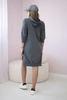 Dress with a hood and longer back graphite
