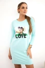 Love Print Kleid in mint