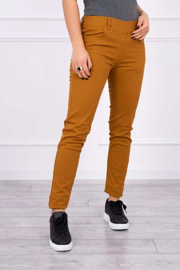 Colorful jeans mustard