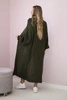 Sweater long cardigan khaki