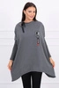 Oversize-Sweatshirt mit asymmetrischen Seiten graphit