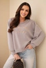 Women's butter-colored sweatshirt with embroidery in a loose fit fango